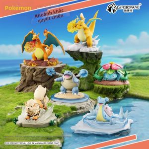 XUNNIAN | Hình Nhân Vật Pokémon Cảnh Chiến với Charizard Venusaur Blastoise và Arcanine