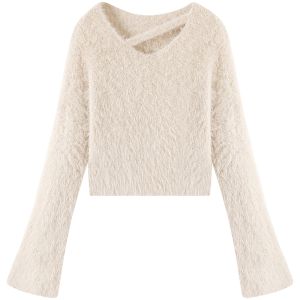 MUTU | Elegant Unique Beautiful V-Neck Womens Sweater