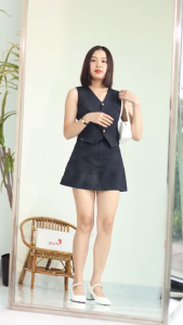 Giày Mary Jane 5cm Da Bóng Mũi Vuông Sành Điệu Pixie H386