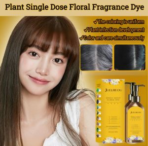 Plant Single Dose Floral Fragrance Dye Long Lasting Cover White Hair Dye Natural Non-Irritating Hair Color Cream
