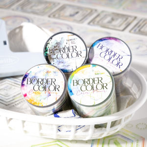 1 Roll Colorful Border Theme PET Pre-Cut Washi Tape for Scrapbooking Journal DIY Decoration Phone Case Collage Stickers