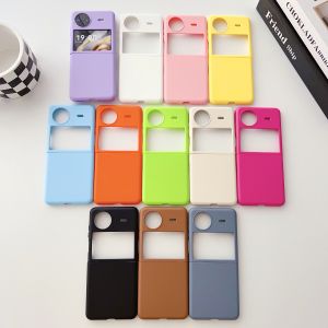 Ultra-Thin Macaron Colored Skin-Friendly Foldable Screen Protective Case for Vivo X Flip Phone Edge Protection Anti-Fall for Men And Women