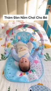 Thảm Nhạc Cho Bé Hình Gấu Thảm Đàn Piano Đồ Chơi Cho Bé Sơ Sinh Nằm Chơi Cho Bé Từ 2 Tháng Tuổi Trở Lên.