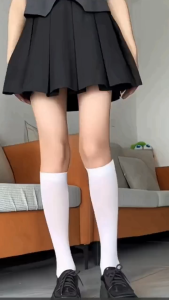 5/10Pairs Knee High Socks Women Long Tube School Socks Black White JK Socks Summer thin socks