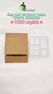 DUS NASI R10 20x20 SIAP PAKAI 350gsm / BOX KATERING R10 20x20 / DUS NASI LANGSUNG PAKAI