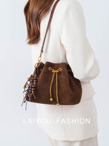 Casual Leather Crossbody Bag Womens Drawstring Versatile Leisure Foldable Shoulder Bag Trendy Cloud Shape Soft Handle Bag