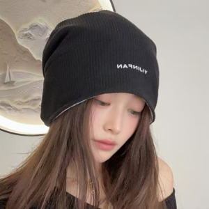 Double-Sided Loose Fit Winter Hat for Women Large Head Size Face Slimming Trendy Korean Style Casual Foldable Cap