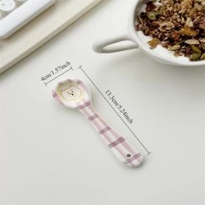 Ceramic Smiling Spoons Cute Ice Cream Spooon Irregular Hand-Pinch Dessert Breakfast Spoons Home Kitchen Tableware Accessories