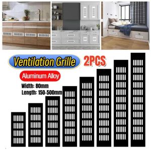 2Pcs Aluminum Alloy Cabinet Air Vent CoversLouvered Ventilator Grille CoverWardrobes Mesh Hole CoverCupboard Perforated Sheet