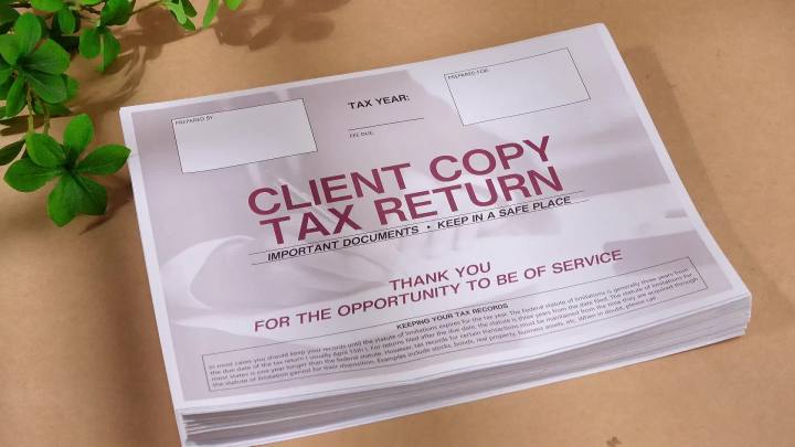 50 Pcs Client Copy Tax Return Envelope 13 x 9.8 Inch Tax Return Envelopes for Tax Preparers Paper Security Envelopes for Customers Office School Business Legal Document Supplies