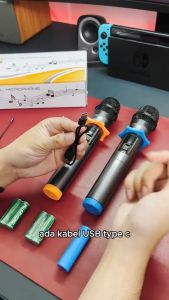 COD Cepat Terbaru TaffSTUDIO Mikrofon Karaoke Paling Jernih 2PCS / Mic Karoke Jarak Jauh Wireless Handheld Dynamic Portable - MC-1200