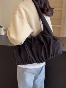 Nylon Cloth Bag Women Tote Bag Large Capacity Summer 2024 New All-Match Ins One-Shoulder College Student Class Bag Lady Handbag