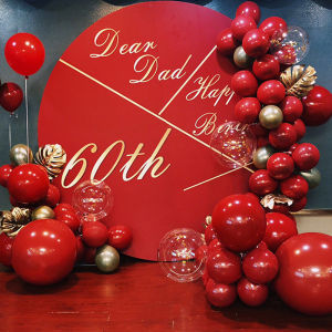 Wedding Balloon Chain Red Wedding Room Engagement Layout Opening Anniversary Store Celebration Balloon Scene Arch Background Wall Customization