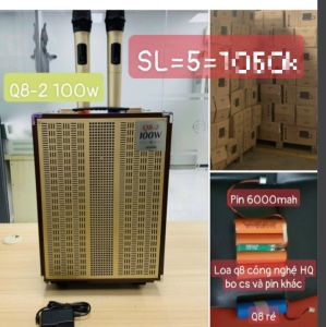 [HCM]Loa kéo Q8-2  chính hãng 100w 2 mic vhf nhập khẩu thái lan CÓ VIVEO THẬT LOA 60W  MẪU VỀ SL  HQ