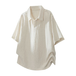 Summer Lightweight Mens Linen Set Thin Casual T-shirt
