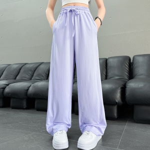 Trendy Wide Leg Suit Pants for Girls Summer Long Skort Childrens Fashion High Waist Polyester Fabric Casual Style No Brand
