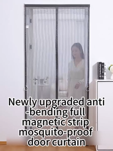 Magnetic Mosquito Door Curtain Auto Closing Anti Insect Diamond Mesh Easy Install Home Use