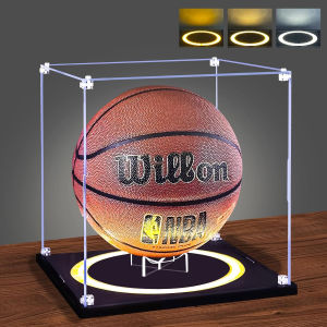Acrylic display case with light acrylic clear display box for soccer basketball football helmet fans & sports collectibles