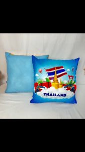 หมอนอิง ลายเมืองไทย หมอนอิงสวยๆ ผ้าไมโครป้องกันไรฝุ่น หมอนอิงโซฟา ใยสังเคราะห์เกรดA สินค้าขายดี หมอนพิง ส่งในไทย