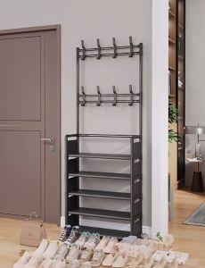 ชั้นวางรองเท้า ชั้นเก็บของ ราวแขวน ราวแขวนเสื้อ กระเป๋า หมวก อเนกประสงค์