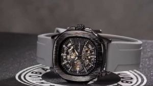 Jam Tangan Pria Belleda 9633 Automatic Movement Stap Rubber Anti Air Bergaransi