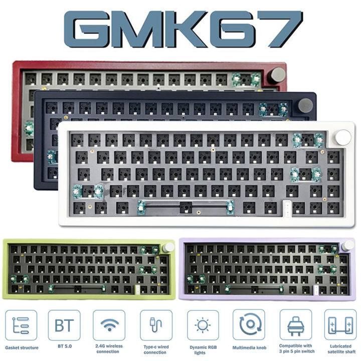 Original GMK67 Hot Swappable Mechanical Keyboard Gasket Kit RGB Backlit ...