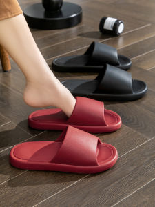 Simple Home Slippers Breathable Quick Dry Bathroom Bathing Non-Slip Indoor Couples Thick Bottom Slippers Mens Summer Sandals