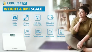 Lepu Smart Digital Bathroom Scale Extra Big Capacity 250KG Body Weight Scale Backlit Display APP 8mm Tempered Glass S5