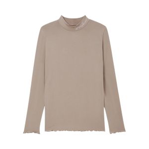 THREEGUN | Warm Base Layer Shirt For Women With Coconut Oil Beauty Skin Care Small High Collar Youthful Style Inner Wear Winter Fashion