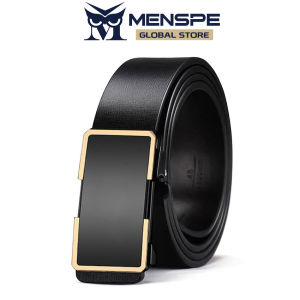 MENSPE Mens Belt Men Fashion Business Belt Genuine Leather Belt Second-layer Cowhide Automatic Buckle Belts Brand Luxury High Quality Strap Leisure Casual Belt Male Waistband for Men