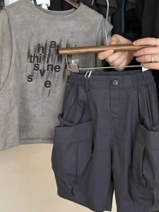 Boys Summer Thin Vest Sleeveless T-Shirt Set Cool Personalized Korean Style Childrens Clothing Baby Boys Outfit