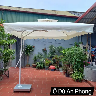Ô Lệch Tâm Vuông 2M5 Dù Che Nắng Mưa Ngoài Trời Cao Cấp Ô Dù Quán Cafe Sân Vườn Khách Sạn | Chống Thấm Nước Bền Đẹp