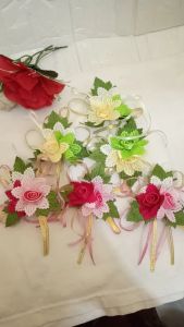 BUNGA KAIN BUNGA ROSE / APLIKASI BUNGA TEMPEL BAJU HIASAN HANTARAN AKSESORIS SOUVENIR HAMPERS