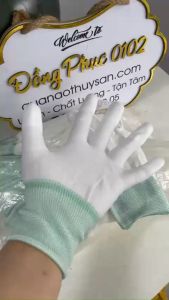 [1 đôi] Găng Tay Vải PU Trắng Phủ Bạc Ngón  Chống Trượt  Chống Mồ Hôi...
