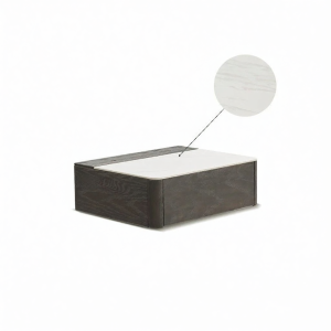 YUANSHI YUANSU | Modern Floating Solid Wood Ceramic Table Bedside Cabinet