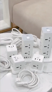 Ổ Cắm Điện Deli Dáng Trụ Sạc Nhanh Deli Công Suất 2500W Có Cổng USB Type C – Chống cháy