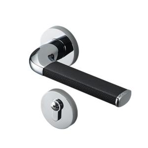 YAGEMAN | Genuine Leather Door Lock Handle with Magnetic Silent
