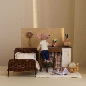 H-15Cm Play House Doll Changeable Dress Sweater Mouse for Bjd Ob11 Maileg Dollhouse Accessories for Childrens Day Gift Birthday