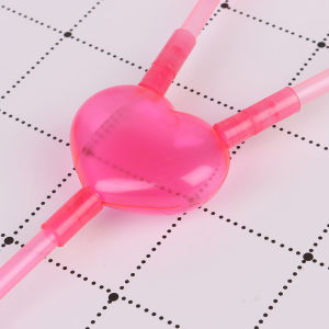 ★Love Heart Double Straw Unique Flexible Drinking Tube Straws Bar Accessories