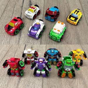 Mini Transformation Robot Variety Car Diamond Mecha Dinosaur Shape Model Boy Q Version Kids Toy