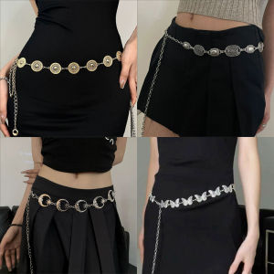 Retro Metal Waist Chain Inlaid Boho Body Chain Elegant Chain Belt For Women Fashion Dress Decoration