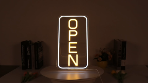 ป้ายไฟOPEN ป้ายไฟร้าน ป้ายไฟตัวอักษร ป้ายไฟled ป้ายไฟเปิดร้าน ทรงตั้ง/ทรงนอน 42x22cm