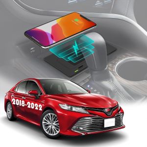 Wireless Charger for Toyota Camry Accessories 2018 2019 2020 2021 2022 2023 Wireless Phone Charging Pad Tray for Camry XSE SE TRD LE XLE Hybrid Nightshade Car Interior Body Parts