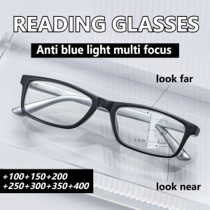 Fashionable Progressive Multifocal Reading Glasses for Men and Women Ultra Light Anti Blue Light Presbyopia Glasses+100 To+400