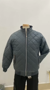 Áo Phao Nam Lót Lông 3 Lớp Phong Cách Thể Thao Đường Phố Zipper Kéo Inh