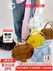 Designer Locoollab Bowling Bag Leather Boston Multifunctional Pocket Bag Modern Neutral Style for Women Daily Use