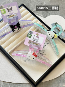 Kẹp Tóc Hình Cá Mập Sanrio Kitty Cat Pachat Dog Candy Color Glittery Large Size Kẹp Tóc Dễ Thương Cho Phụ Nữ Và Trẻ Em