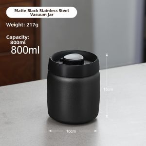 lissa | Press Vacuum Sealed Stainless Lightproof Food Grade Moisture-Proof Storage Jar