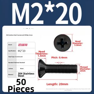 BAIRUITE | Flat Head 304 Stainless Steel Cross Recessed Screws