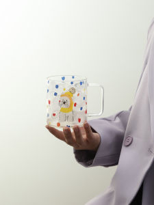 LOTUS BLUE | High Borosilicate Glass Drink Cup